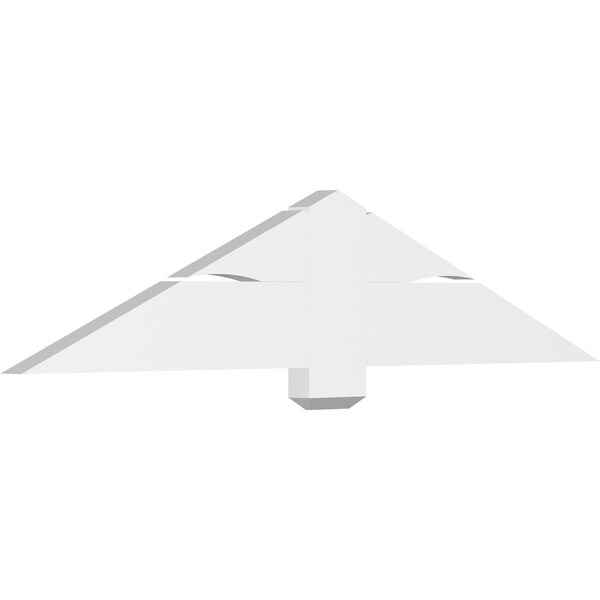 Ekena Millwork Redmond Architectural Grade PVC Gable Bracket, 60"W x 12 1/2"H x 2"D x 6"F, 5/12 Pitch GBP060X13X0206RED00 - main